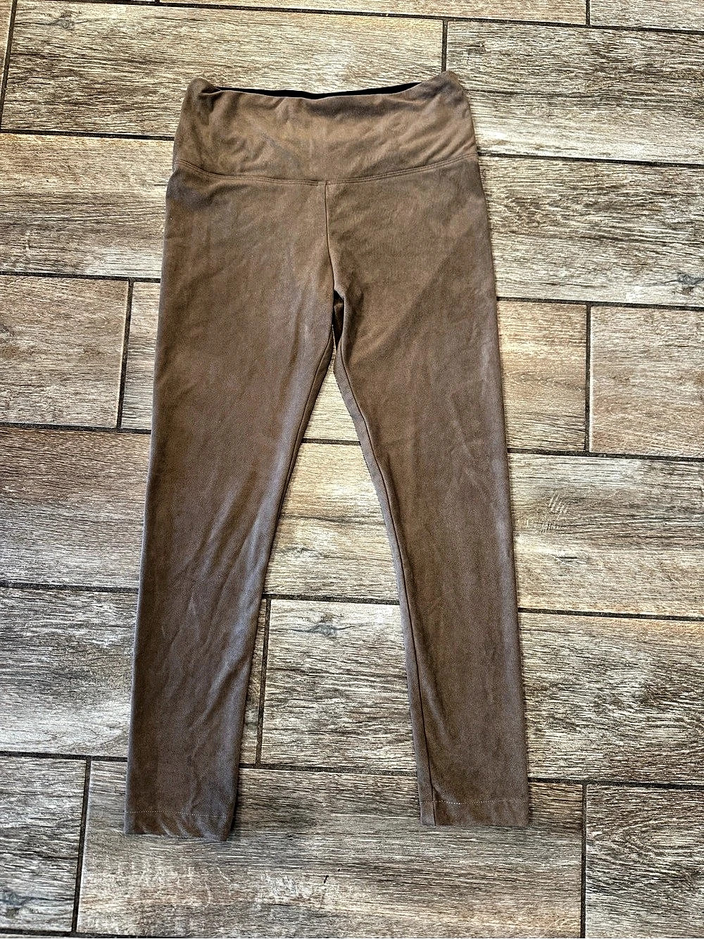 Raffinalla Faux Suede Leggings Brown Small